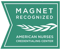 Magnet Recognized logo from the American Nurses Credentialing Center